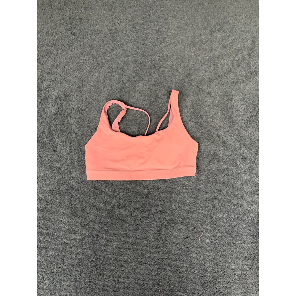 Lululemon Free To Be Serene Bra Light Support C/D Cup Coral Pink Strappy Back